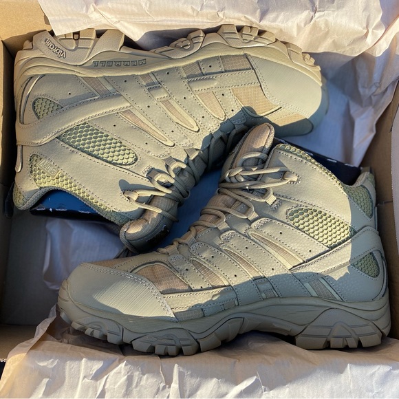 X SOLD X 🆕 Men’s Merrell Tactical Moab 2 Mid Boots! Sz 10 - Picture 3 of 11